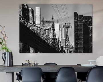 New York - Queensboro Bridge (zwart-wit) van Sascha Kilmer