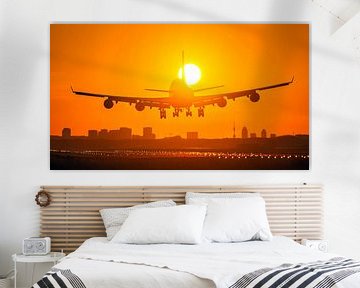 Schiphol Boeing 747 landet Sonnenkreuz von Bas van der Spek