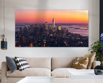 New York City Sonnenuntergang, Panorama von Sascha Kilmer