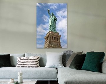 Het vrijheidsbeeld in New York op Liberty Island van Ramon Berk