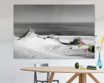 Les dunes et la mer en noir et blanc II sur Sascha Kilmer