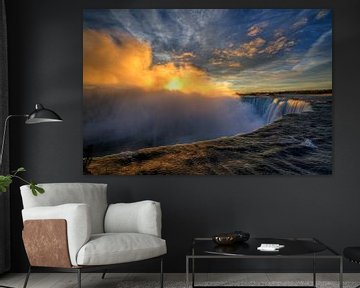Sunrise @ Niagara Falls van Rene Ladenius Digital Art