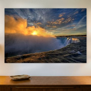 Lever de soleil aux chutes du Niagara sur Rene Ladenius Digital Art