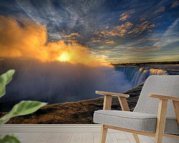 Sunrise @ Niagara Falls van Rene Ladenius Digital Art