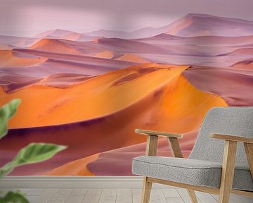 Sand dunes in the Namib Desert at sunrise by Chris Stenger