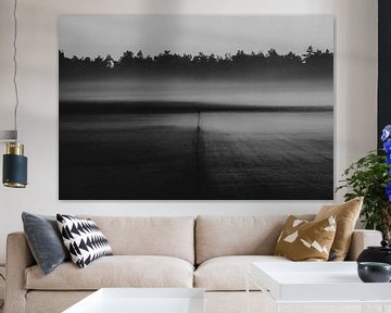 Twents landschap met mist van Holly Klein Oonk