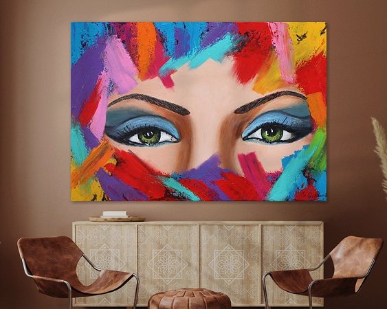 Voorbeeld van het werk in een kamer