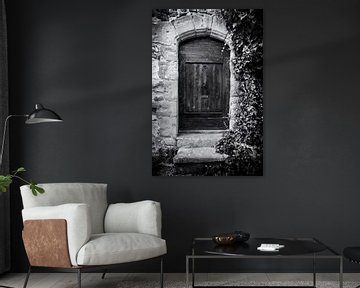 France | Old French door in Black and White | Travel photography