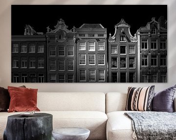 Amsterdam Gevels (zwart-wit) van Rob Blok