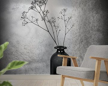 Still life gripsweed in vase in black and white by By Marjolein Design