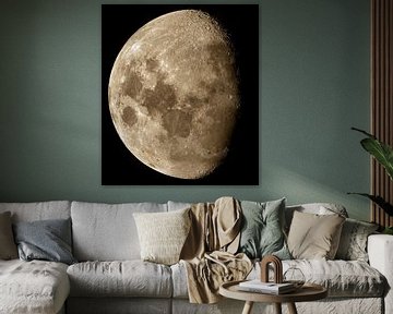 Onze maan - maanfase - afnemende maan van Max Steinwald