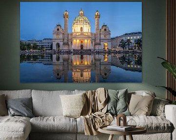 The baroque Karlskirche in Vienna by Peter Schickert