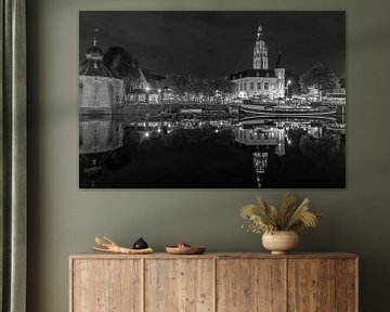 Breda, Haven, Spanjaardsgat schwarz-weiß von Andre Gerbens