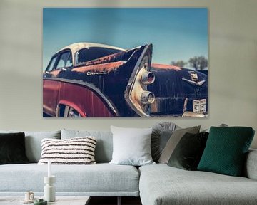 Achterkant van een Dodge Coronet Oldtimer Auto van Art By Dominic