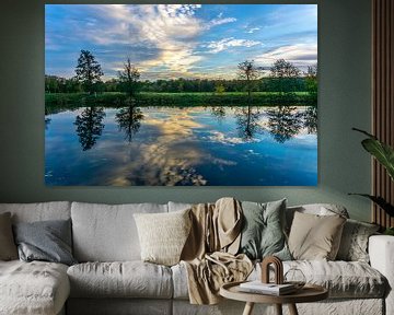 Ruhr river at dusk by Peter Schickert