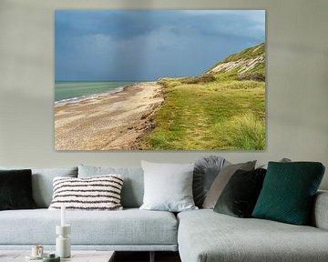 Plage verte sur la mer Baltique au Danemark sur Peter Schickert