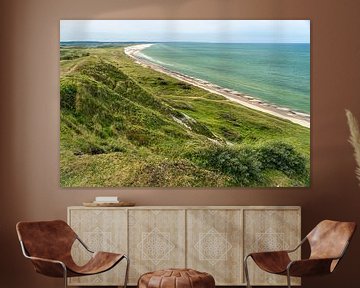 Groen strand aan de Oostzee in Denemarken van Peter Schickert