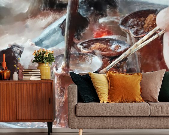 Voorbeeld van het werk in een kamer