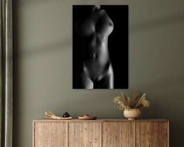Körper einer nackten Frau in Low-Key von Art By Dominic