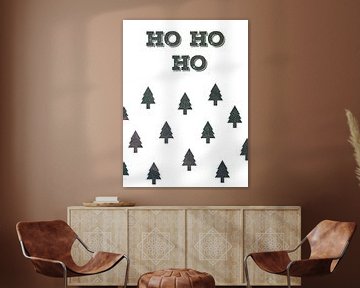 Ho Ho Ho - Kerst Print van MDRN HOME