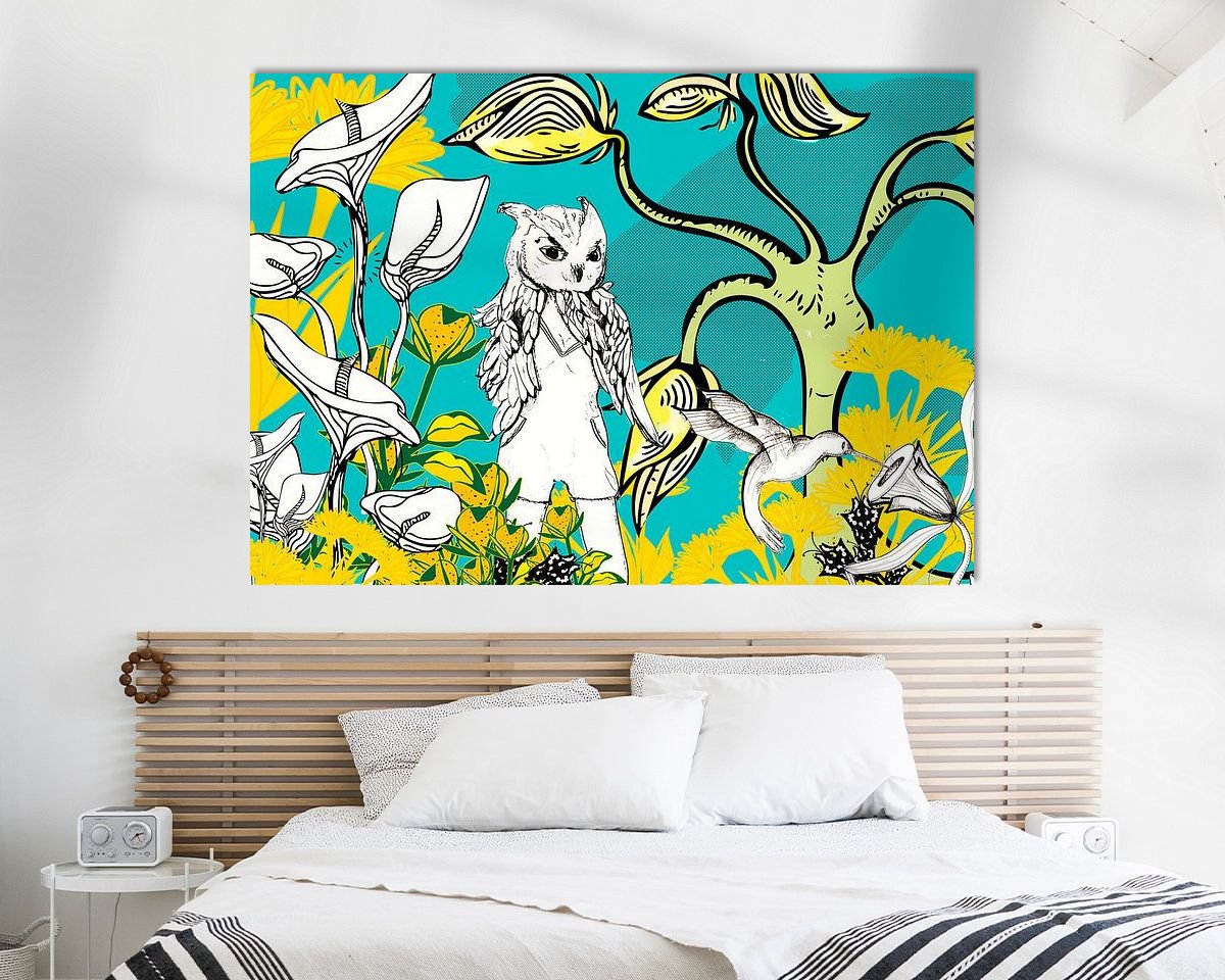 Voorbeeld van het werk in een kamer