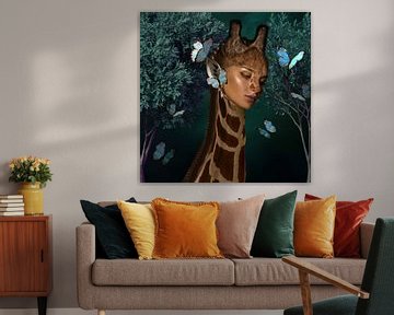 Femme croisée - girafe sur OEVER.ART