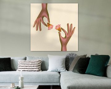 hand vijgcactus bloem (gezien bij vtwonen) van Klaudia Kogut