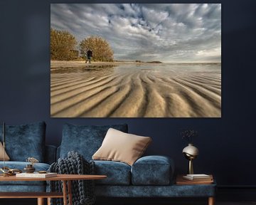 Herbststimmung und der Strand von Mirns im Südwesten von Friesland von Harrie Muis