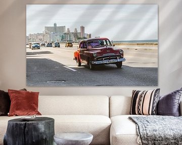 Old oldtimer on the boulevard Malecón in Havana, Cuba by Art Shop West