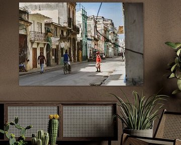 Une rue authentique dans la vieille Havane, Cuba sur Art Shop West