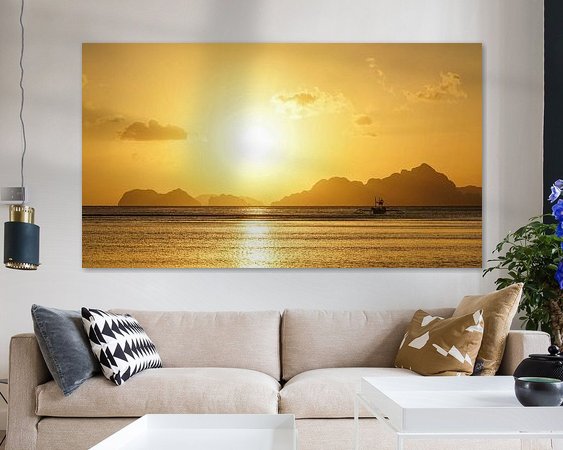 Voorbeeld van het werk in een kamer