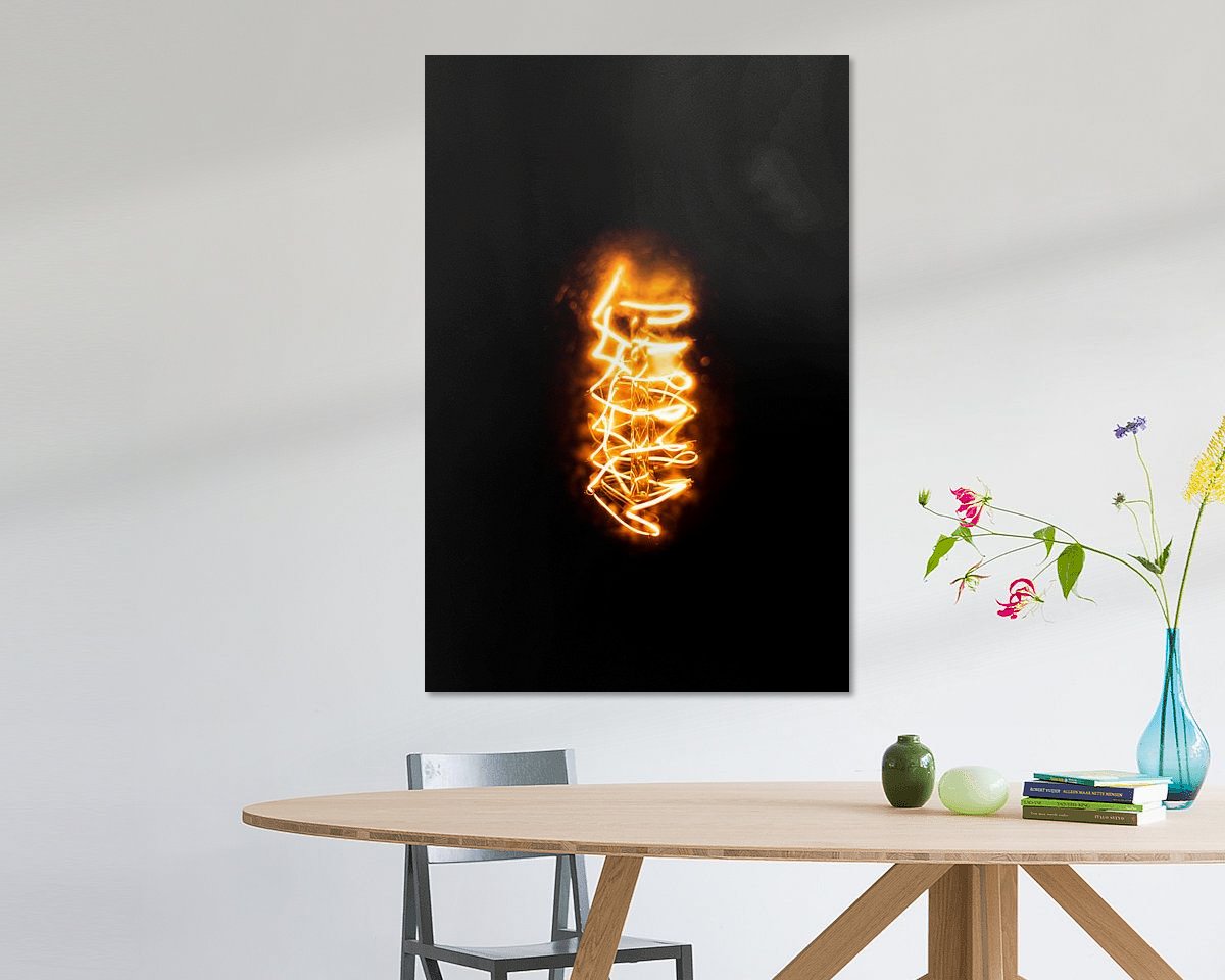 Voorbeeld van het werk in een kamer