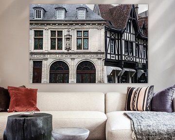 Alte Fassaden in Reims, Frankreich von Mariette Jans