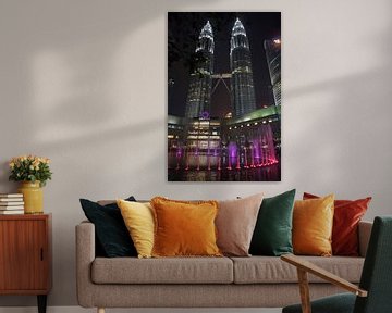 Petronas-torens 's nachts van t.ART