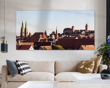 Skyline with the imperial castle in Nuremberg by Werner Dieterich