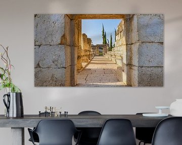 Oude ruines van Capernaum in het noorden van Israël van Jessica Lokker