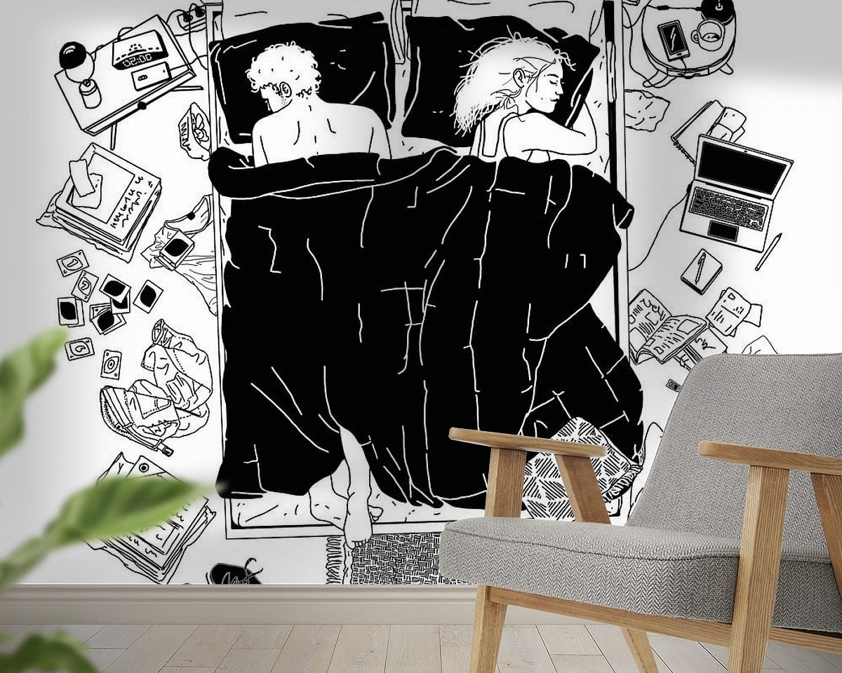 Voorbeeld van het werk in een kamer