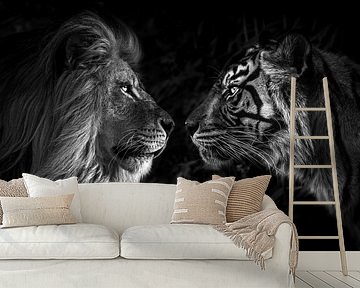 Big cat staredown by Daphne van Dam