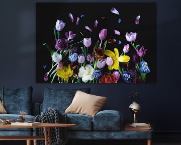 Blumenportrait-Wandkunst (Hain-Frühling) von Ineke VJ