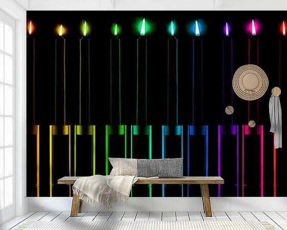 Voorbeeld van het werk in een kamer