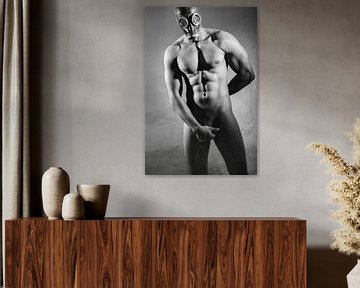 Sehr schöner nackter Mann, der in einer perversen Fetischumgebung fotografiert wurde. #E0029 von william langeveld