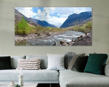 River Coe à Glencoe sur Peter Schoo - Natuur & Landschap