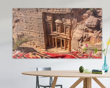 The Treasury in Petra van bovenaf (Jordanië)