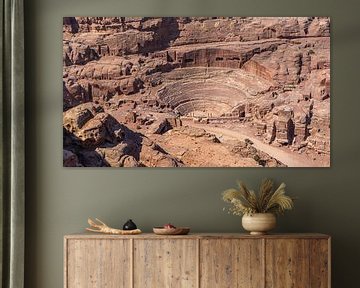 Amphitheatre in the old town of Petra, Jordan by Jessica Lokker