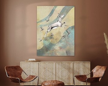 Flying deer by Michaela Spatz
