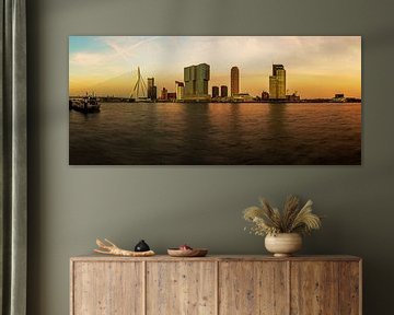 Rotterdam Skyline im Sonnenuntergang von Frank Herrmann