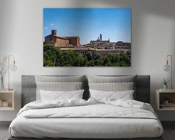 De middeleeuwse stad Siena in het zuiden van Toscane, Italië.