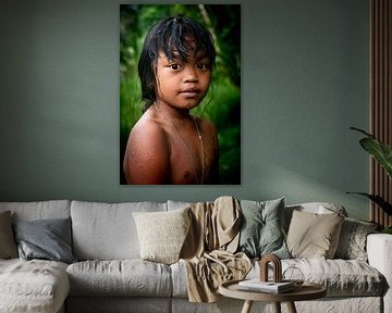 Portret van een meisje in Bali van Ellis Peeters