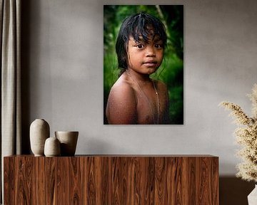 Portret van een meisje in Bali