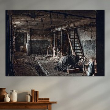 vervallen koeienstal